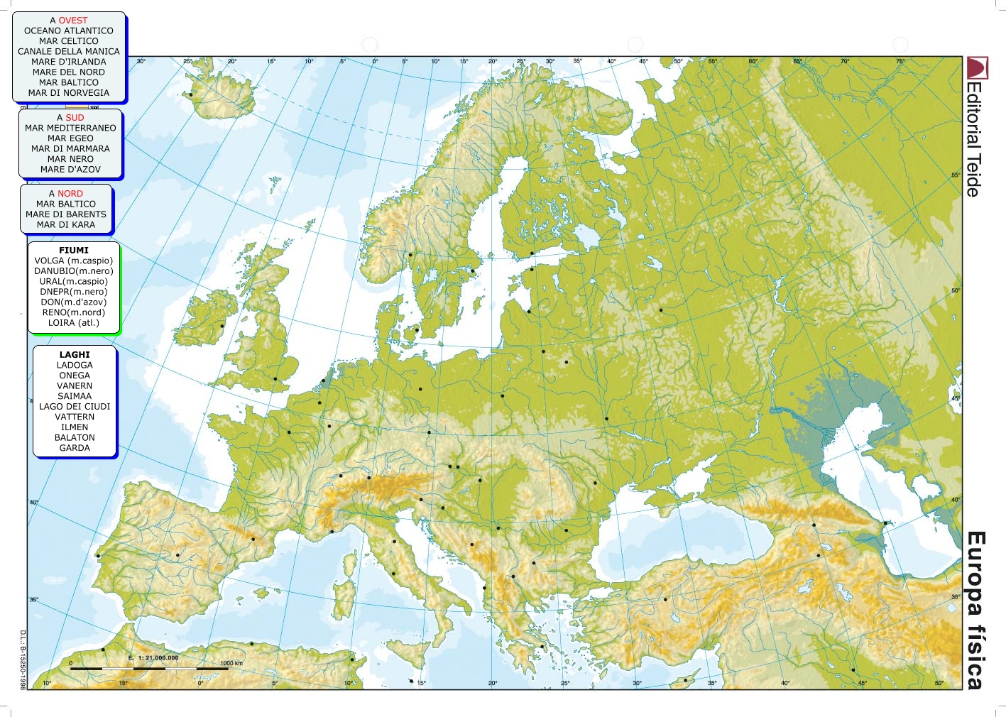 GEOGRAFIA - EUROPA CARTINA